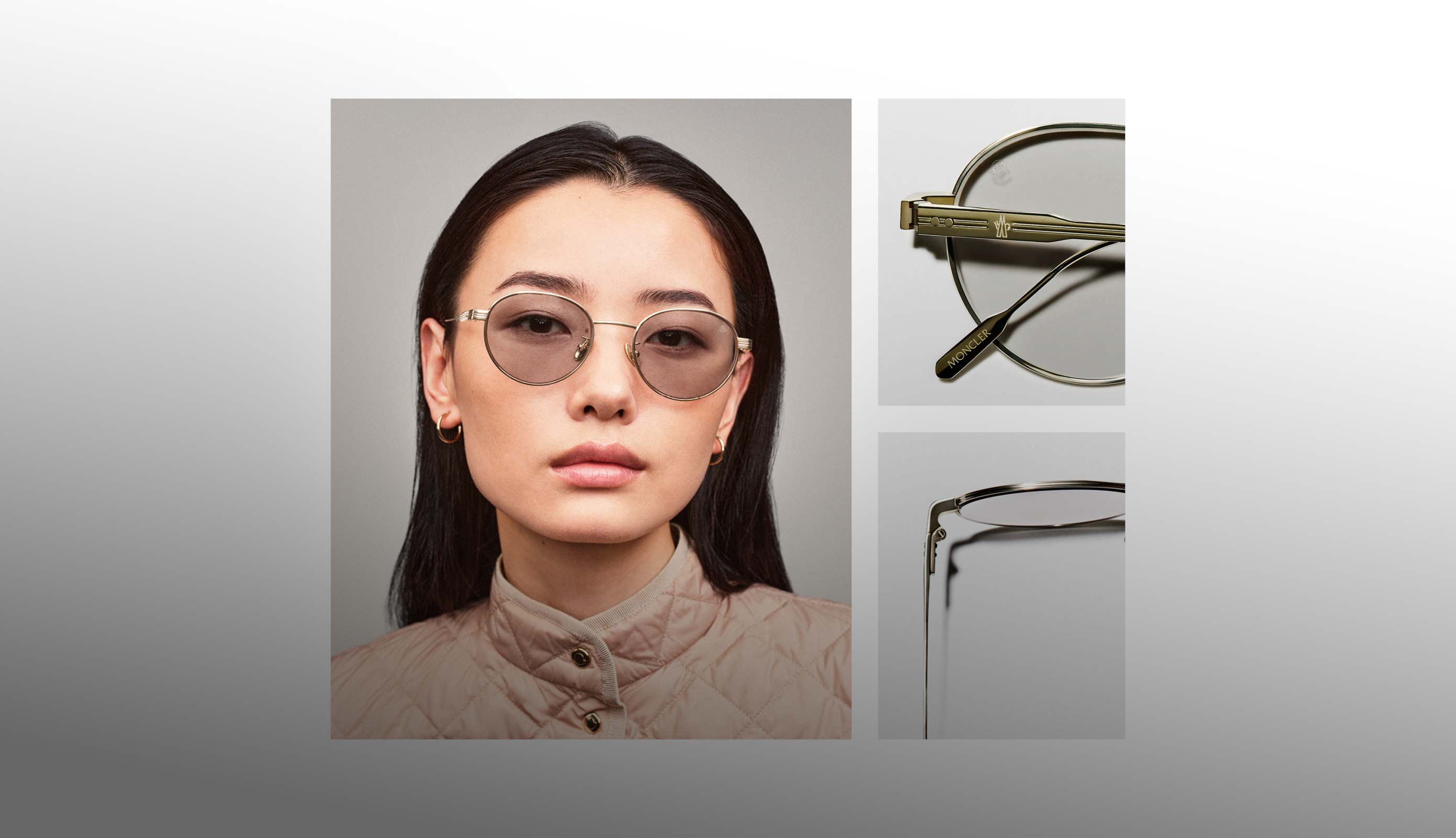 Sonnenbrille von Moncler Dame trägt Sonnenbrille von Moncler